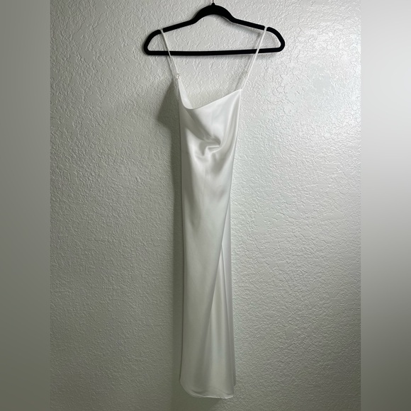 Show Me Your Mumu Verona Cowl Neck White Dress Sz S - Picture 5 of 10